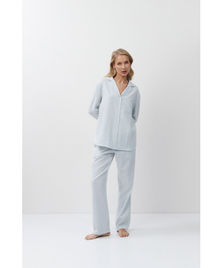 Γυναικεία Πιτζάμα Κουμπωτή Ριγέ Aruelle Brooke Pajama Long