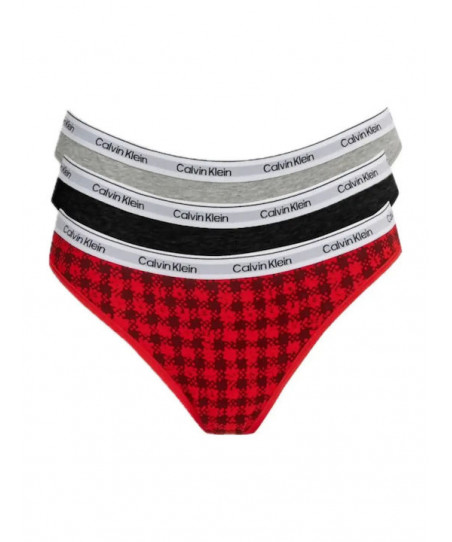Γυναικεία Εσώρουχα Βαμβακερά String 3pk Calvin Klein QD5209E 31W