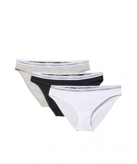 Γυναικεία Εσώρουχα Ολόκληρα Bikini 3pk Calvin Klein QD5207E MPI
