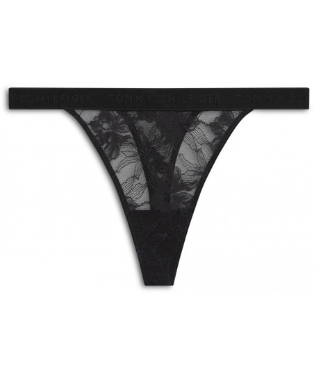 Γυναικεία Εσώρουχα String Δαντέλα ΜαύροTommy Hilfiger UW0UW06267 BDS