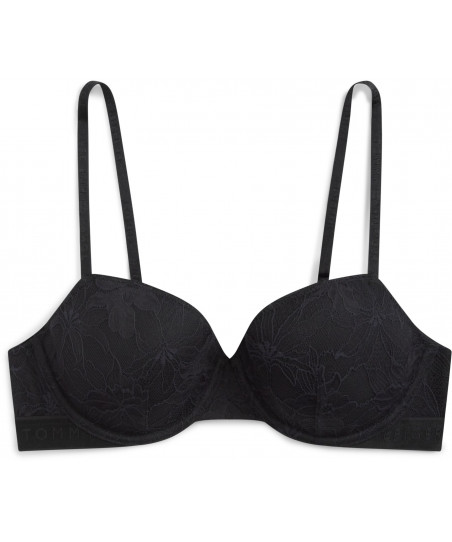 Γυναικεία Εσώρουχα Σουτιέν Μαύρο Δαντέλα Tommy Hilfiger UW0UW06265 YB1