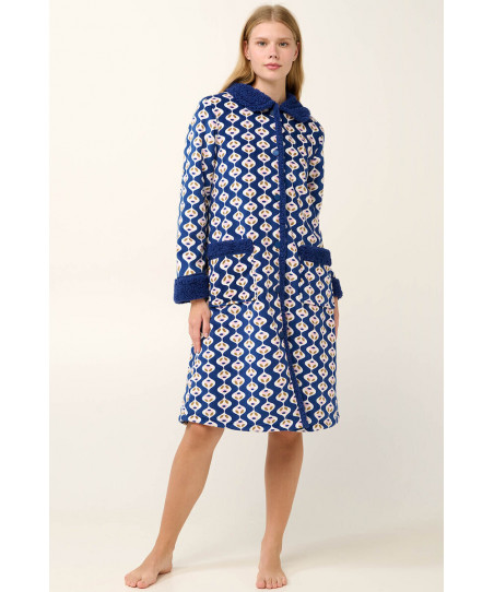 Γυναικεία Ρόμπα Μακριά Fleece Με κουμπιά Vamp 21416