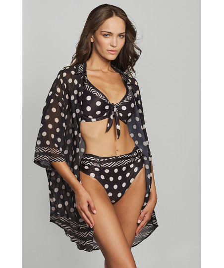 Crool Γυναικείο Μαγιό Top Σουτιέν Cup E Μαύρο Πουα 26C1-X06-689E