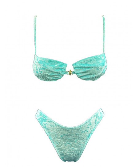 Emma Γυναικεία Μαγιό Bikini Aqua Velvet Snail Wire