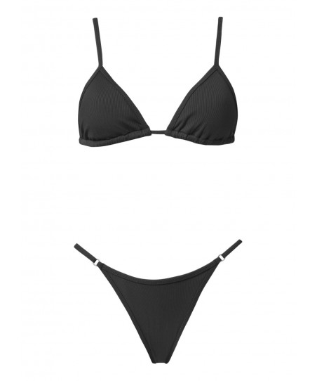 Stefania Fragistα Γυναικεία Μαγιό  Bikini Set Quinn Black Rib SF2474BT/SF2474BB