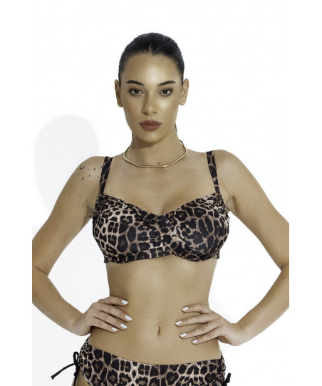 Γυναικείο Μαγιό Τοπ Σουτιέν ''Cat Coll"Animal Print Bluepoint 26066083D 18